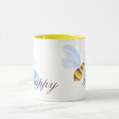 Schattigee bij gelukkig geel bruin of aangepaste t mok (Midden)