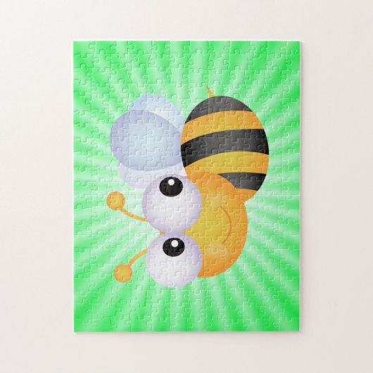 Schattigee bij; Groen Legpuzzel (Verticaal)