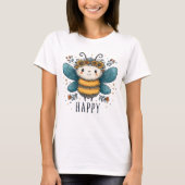 Schattigee bij Happy Waterverf Floral T-shirt (Voorkant)