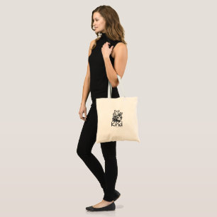 Schattigee BIJ KIND Zwart op wit Tote Bag