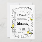*~* Schattigee bij MAMA TO BEE Baby shower Invitat Kaart (Voorkant)
