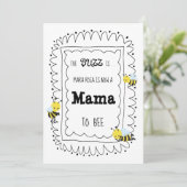 *~* Schattigee bij MAMA TO BEE Baby shower Invitat Kaart (Staand voorkant)