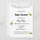 *~* Schattigee bij MAMA TO BEE Baby shower Invitat Kaart (Achterkant)