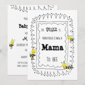 *~* Schattigee bij MAMA TO BEE Baby shower Invitat Kaart (Voorkant / Achterkant)