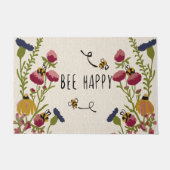 Schattigee bij met bloemenkleed, Natuur minnaar ge Deurmat (Voorkant)