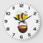 Schattigee bij met honingpot met bloem grote klok (Voorkant)