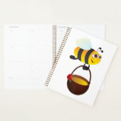 Schattigee bij met honingpot met bloem planner (Display)