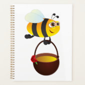 Schattigee bij met honingpot met bloem planner (Voorkant)