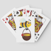 Schattigee bij met honingpot met bloem pokerkaarten (Achterkant)