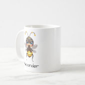 Schattigee bij met letter A Koffiemok (Voorkant links)