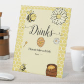 Schattigee bij met Sweet Honey Baby shower Drinken Reclamebord Met Voetstuk (Insitu)