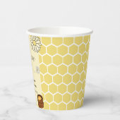 Schattigee bij met Sweet Honey Baby shower Papieren Bekers (Links)