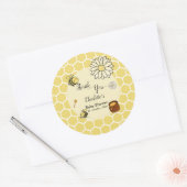 Schattigee bij met Sweet Honey Baby shower Ronde Sticker (Envelop)