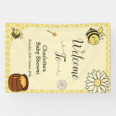 Schattigee bij met Sweet Honey Baby shower Spandoek (Horizontaal)