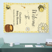 Schattigee bij met Sweet Honey Baby shower Spandoek (Beurs)