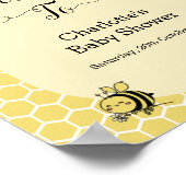 Schattigee bij met Sweet Honey Baby shower Welkoms Poster (Hoek)
