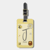 Schattigee bij met zoete honing bagagelabel (Voorkant verticaal)