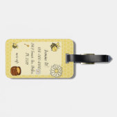 Schattigee bij met zoete honing bagagelabel (Achterkant horizontaal)