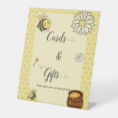 Schattigee bij met zoete honing Kaarten & geschenk Reclamebord Met Voetstuk (Voorkant)