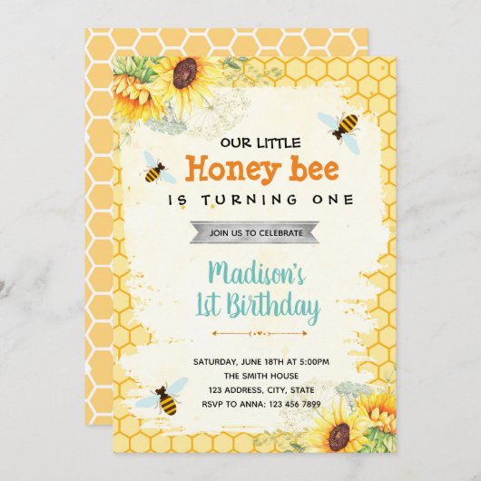 Schattigee bij thema verjaardagsfeestje kaart (Voorkant / Achterkant)