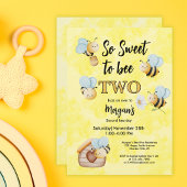 Schattigee bij twee gele zwarte tweede verjaardags kaart