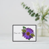 Schattigee Bijen Ontmoeting op Paarse Bloem Visitekaartje (Staand voorkant)