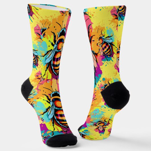 Schattigee Bijen Sokken - Honing Bijen Sokken (Gebogen)