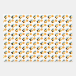 Schattigee bijen verpakken papier. Cadeauverpakkin Inpakpapier Vel