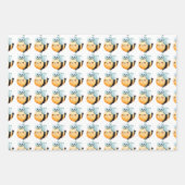 Schattigee bijen verpakken papier. Cadeauverpakkin Inpakpapier Vel (Voorkant)
