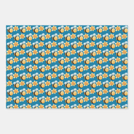 Schattigee bijen verpakken papier. Cadeauverpakkin Inpakpapier Vel