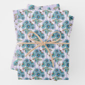 Schattigee bijen, vlinders, bloemen en lieveheersb inpakpapier vel (In situ)