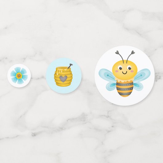 Schattigee bijenhoningraat confetti (Voorkanten)