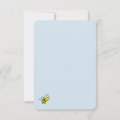 Schattigee bijenkoningin met kroonbedank bedankkaart (Achterkant)