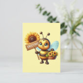 Schattigee bijenliefhebbers begroeten briefkaart (Staand voorkant)