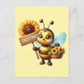Schattigee bijenliefhebbers begroeten briefkaart (Voorkant)