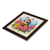 Schattigee bijenliefhebbers Insect Tegeltje (Zijkant)