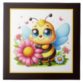 Schattigee bijenliefhebbers Insect Tegeltje (Voorkant)