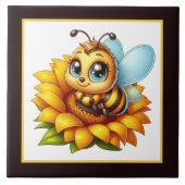 Schattigee bijenliefhebbers Insect Tegeltje (Voorkant)