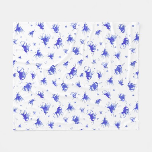 Schattigee bijenmantel | Gezellig Verjaardag Cadea Fleece Deken (Voorkant (Horizontaal))