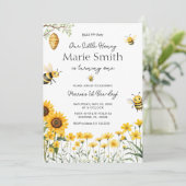 Schattigee bijenverjaardag Onze eerste bijendag Kaart (Staand voorkant)