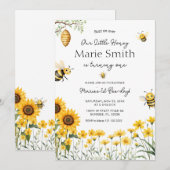 Schattigee bijenverjaardag Onze eerste bijendag Kaart (Voorkant / Achterkant)