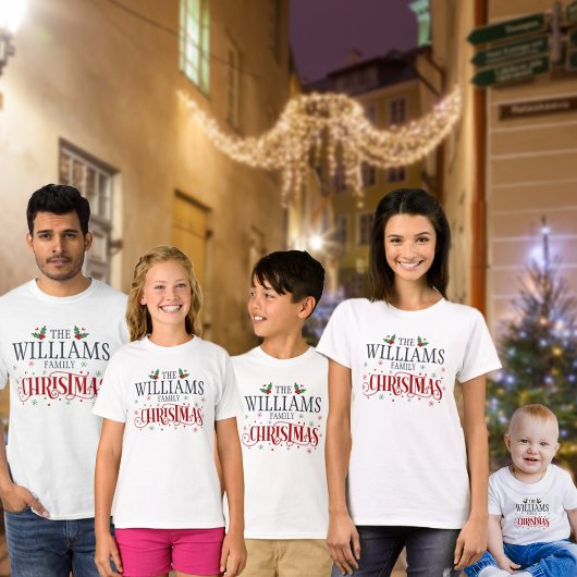Schattigee bijpassende familie kerst t-shirt