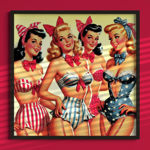 Schattigee  Bikini Pin-ups Poster