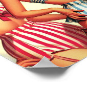 Schattigee Bikini Pin-ups Poster (Hoek)