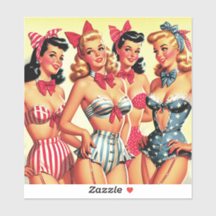 Schattigee  Bikini Pin-ups Sticker