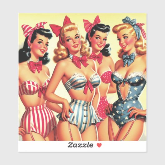 Schattigee Bikini Pin-ups Sticker (Vel)