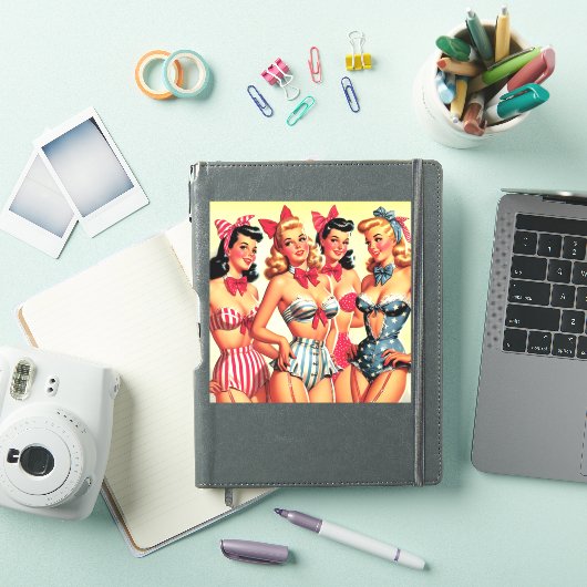Schattigee  Bikini Pin-ups Sticker (iPad Cover)