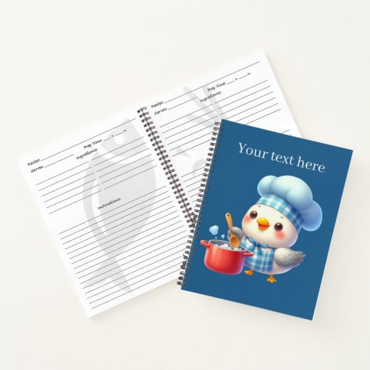 Schattigee Bird Chef Lovers Recept Notitieboek (Binnen)