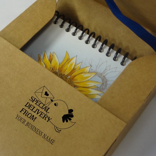 Schattigee Bird Custom Business Packaging Rubberstempel