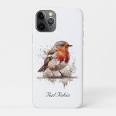 Schattigee Bird Red Robin, aanpasbaar Case-Mate iPhone Case (Achterkant)